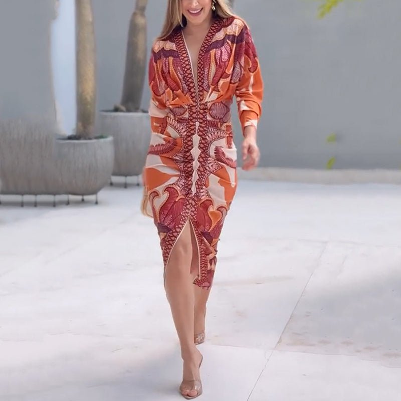 Blysse | Elegant V-Neck Dress