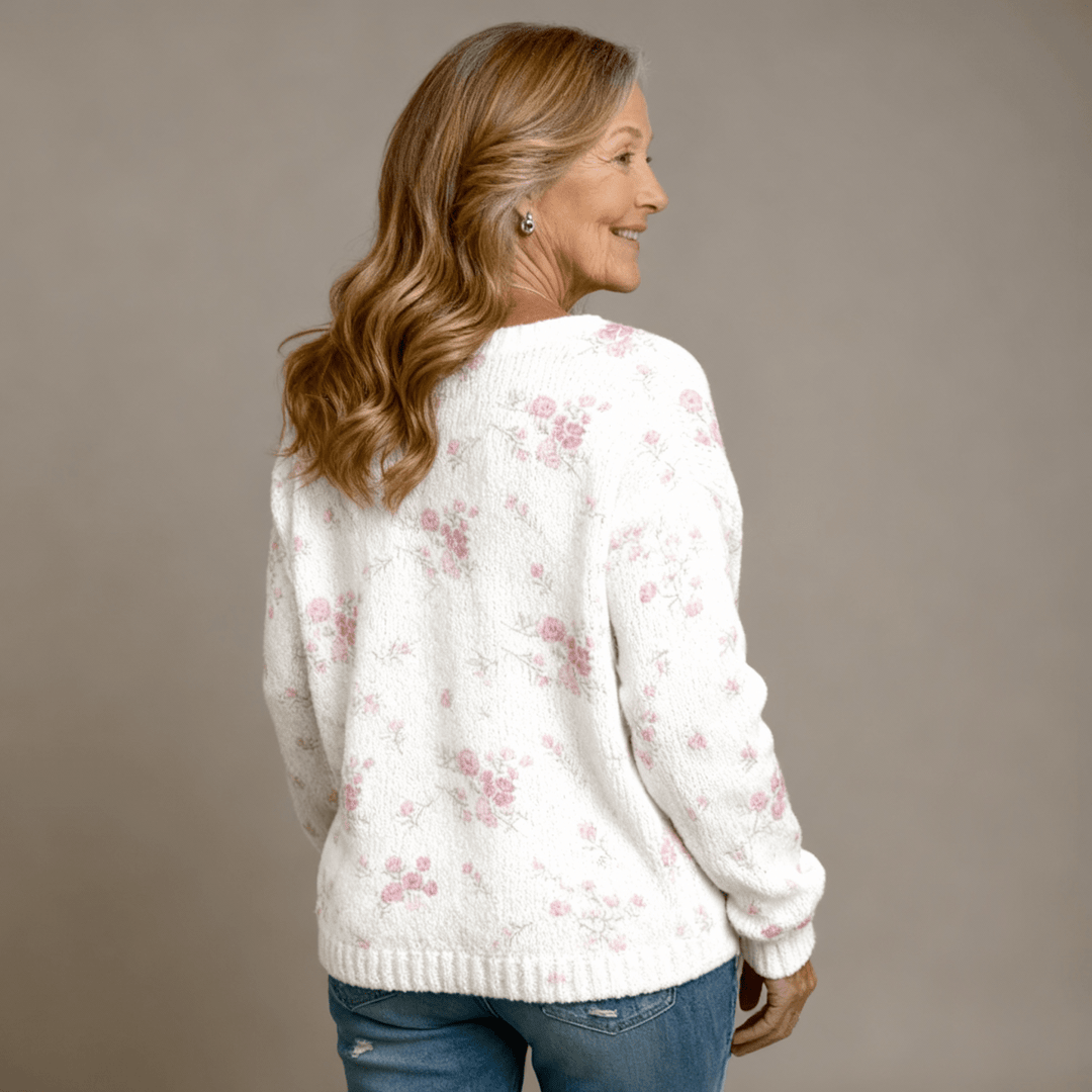 Stella | Pink Rose Cardigan - Barbara benjamin new york
