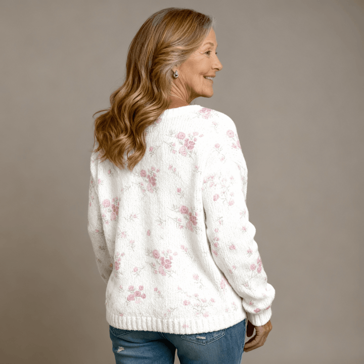 Stella | Pink Rose Cardigan - Barbara benjamin new york