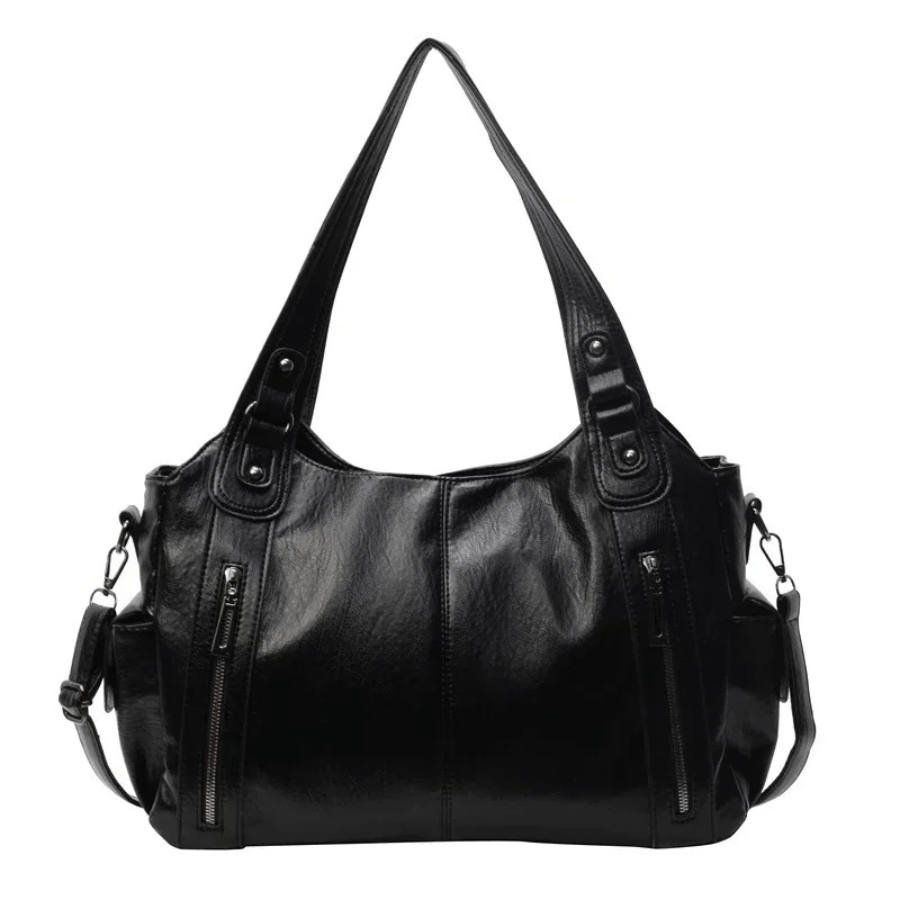 Uma - Dual Zipper Large Capacity Shoulder Bag - Barbara & Late Benjamin