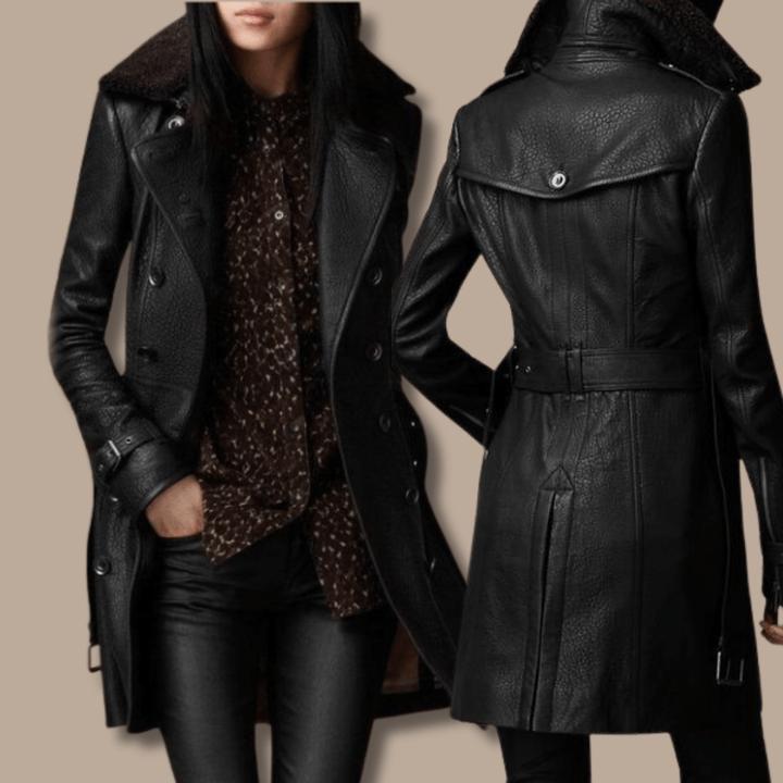 Clara | Leather Trench Coat